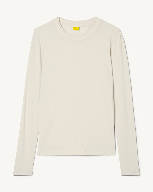 Ribbed Merino Long Sleeve Tee - Betula