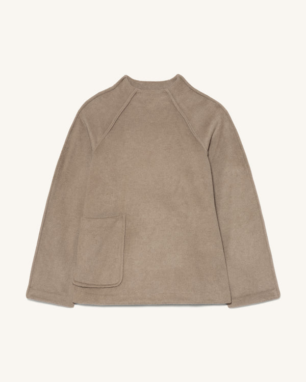 Mock Neck Pile Fleece - Moraine