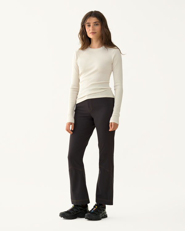 Ribbed Merino Long Sleeve Tee - Betula