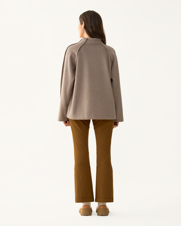 Mock Neck Pile Fleece - Moraine