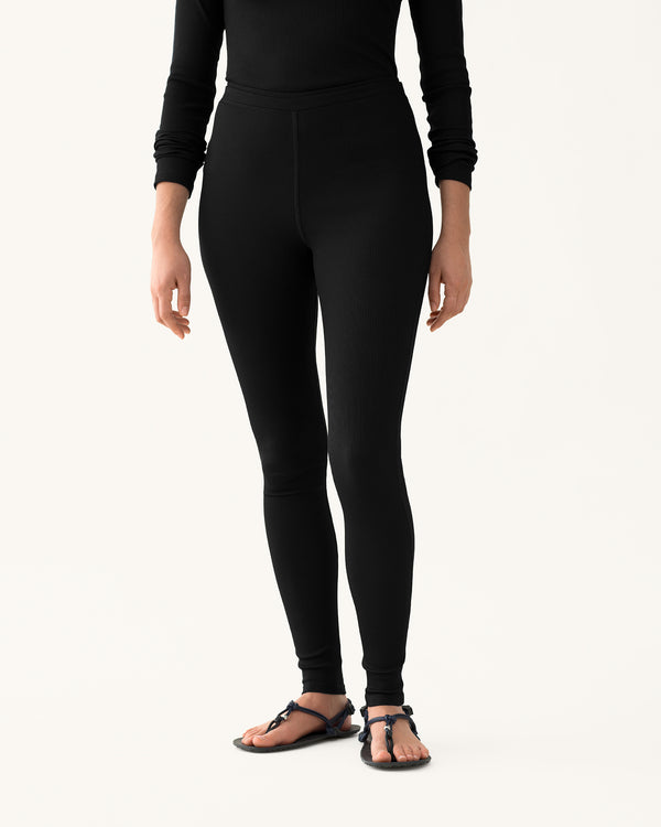 Ribbed Merino Base Leggings - Basalt