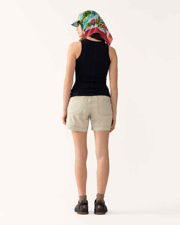Ribbed Merino Tank - Woad